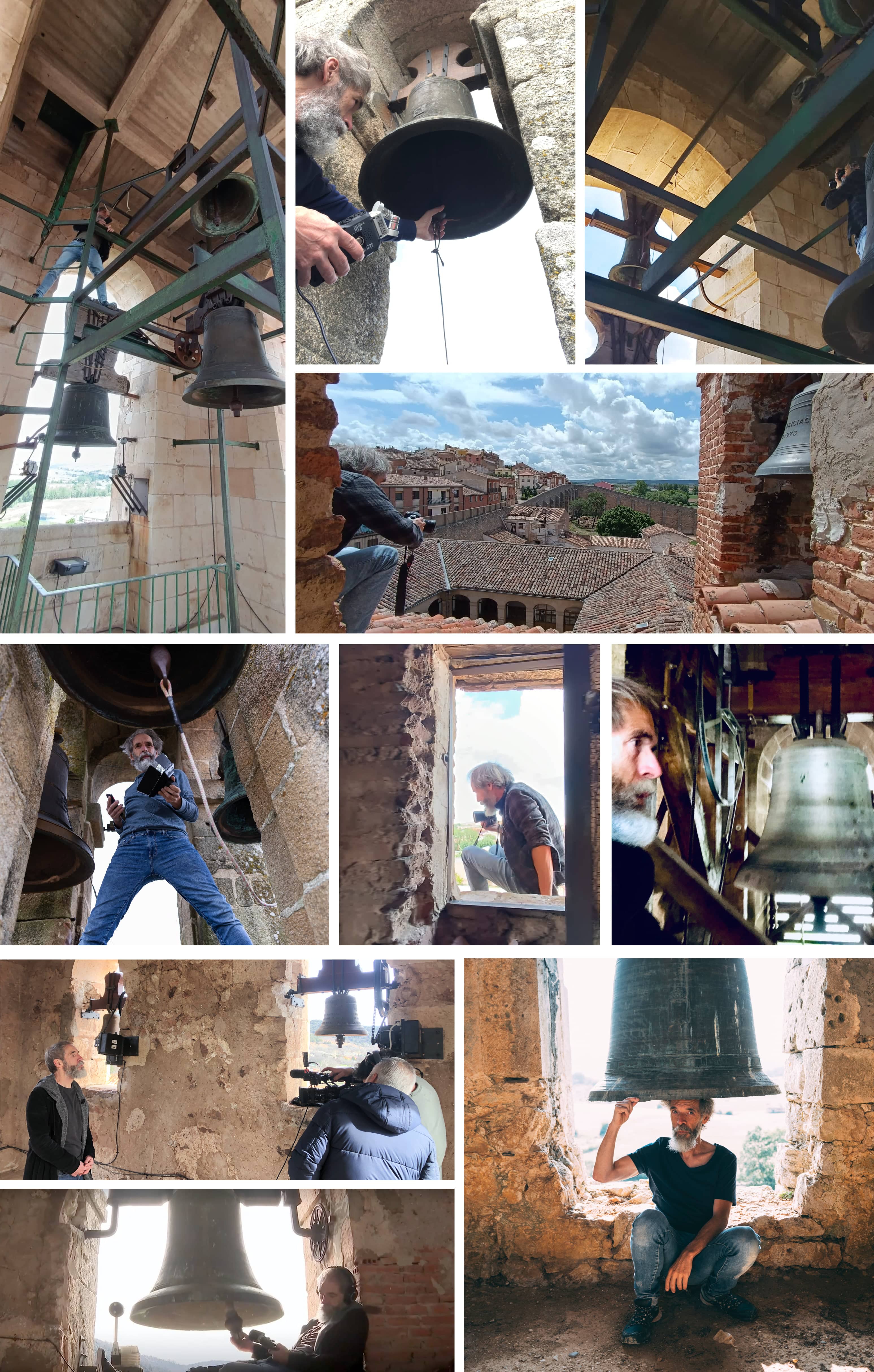 Silberius de Ura recolectando sonidos de campanas